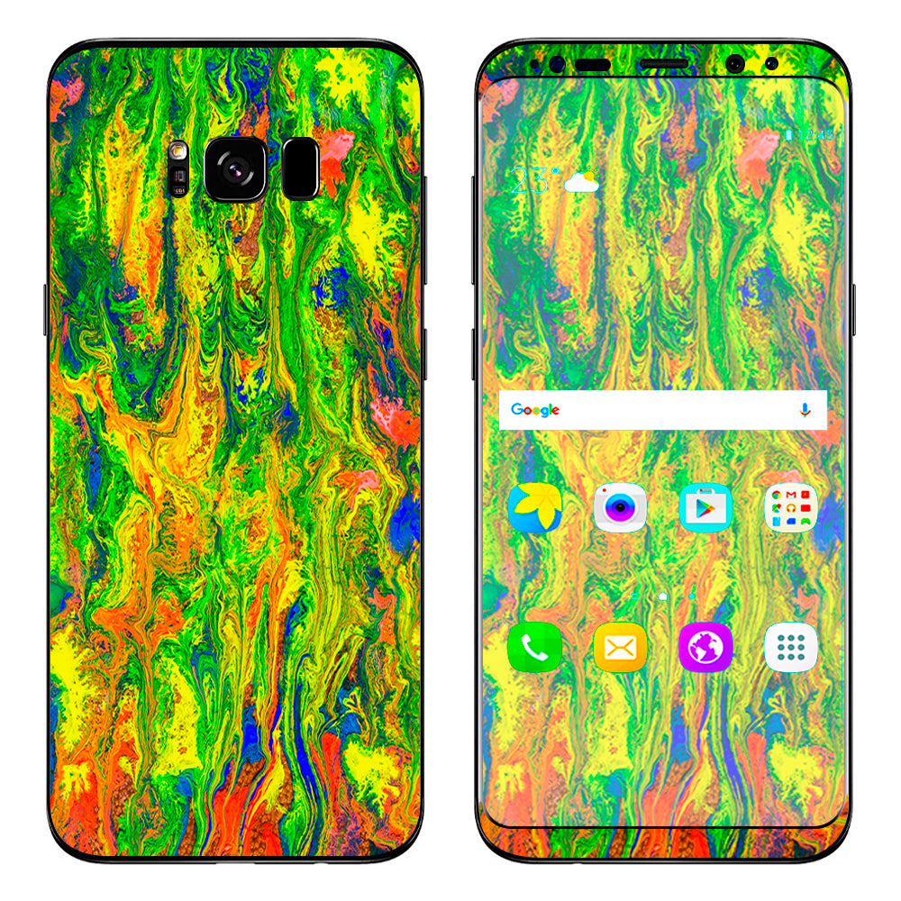  Green Trippy Color Mix Psychedelic Samsung Galaxy S8 Plus Skin