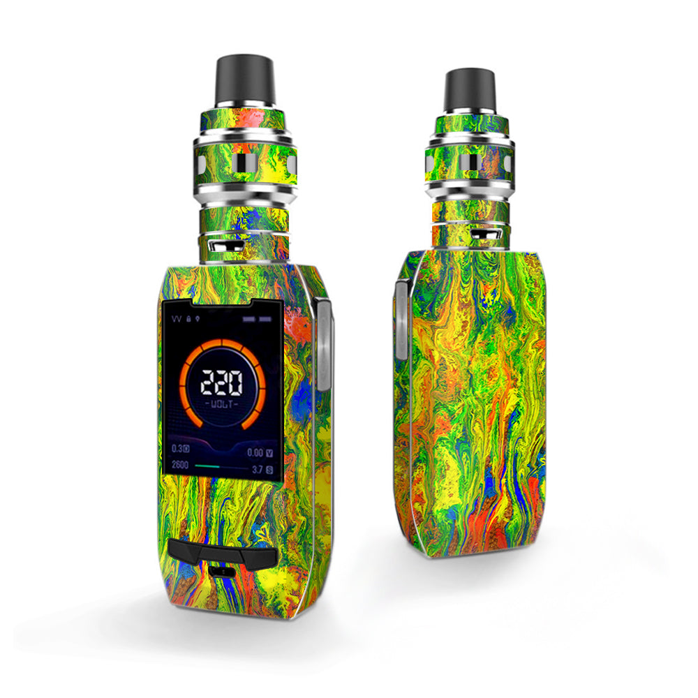 Green Trippy Color Mix Psychedelic Vaporesso Polar 220w Skin