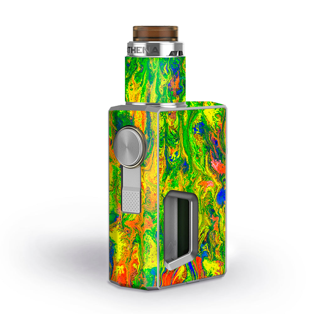  Green Trippy Color Mix Psychedelic Geekvape Athena Squonk Skin