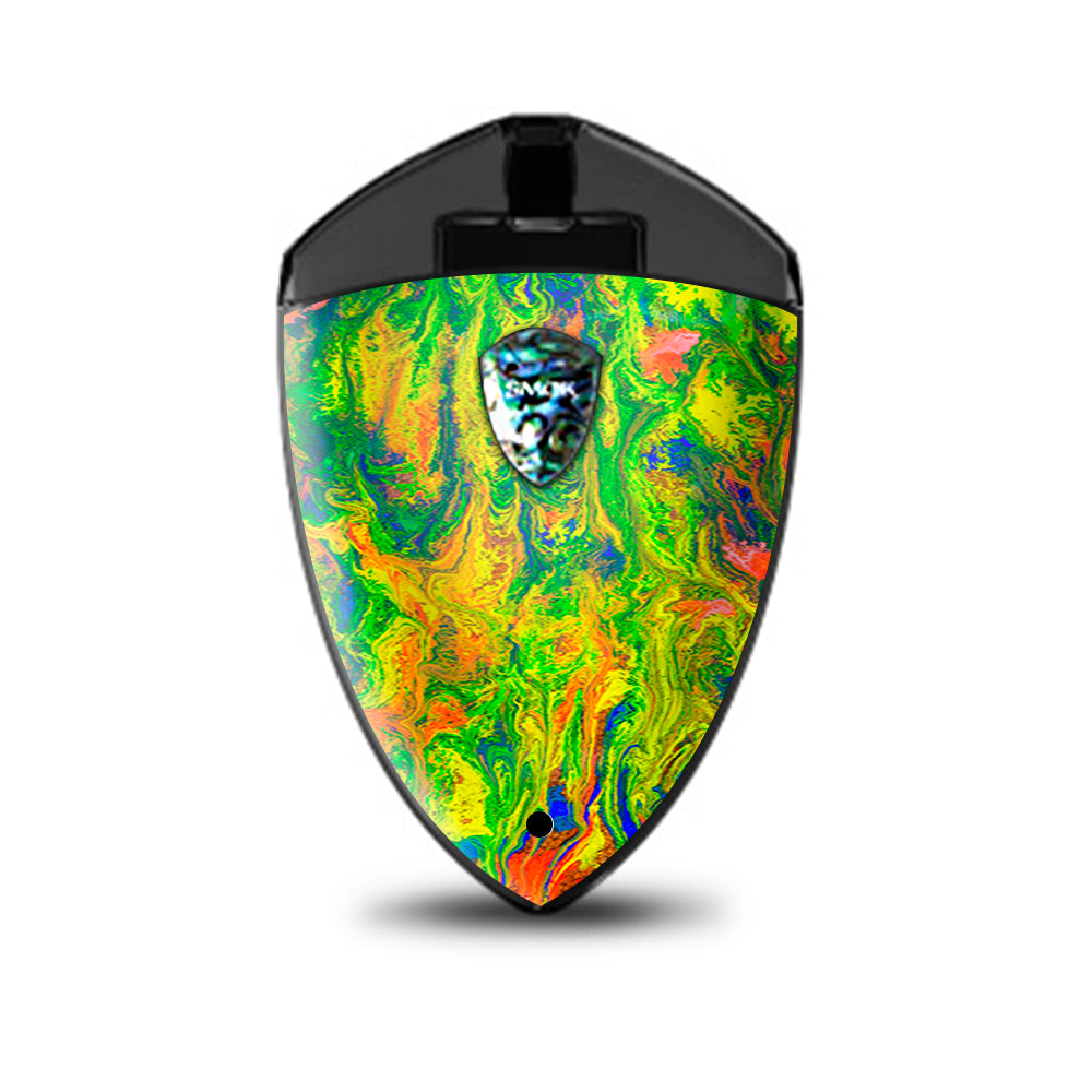  Green Trippy Color Mix Psychedelic Smok Rolo Badge Skin