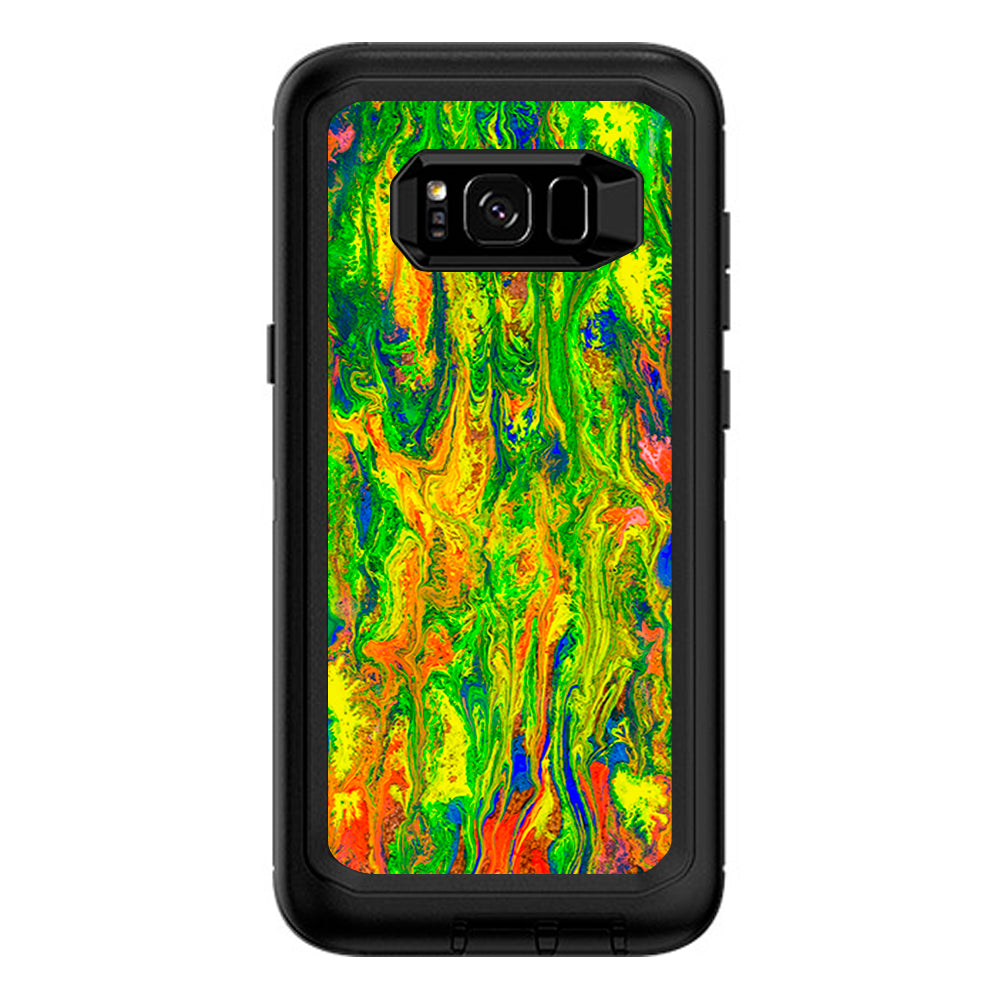  Green Trippy Color Mix Psychedelic Otterbox Defender Samsung Galaxy S8 Plus Skin