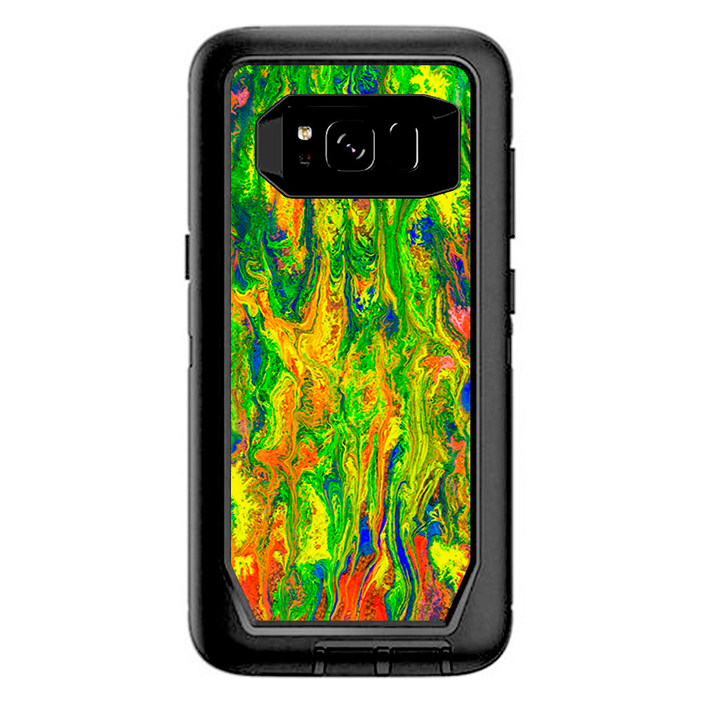 Green Trippy Color Mix Psychedelic Otterbox Defender Samsung Galaxy S8 Skin