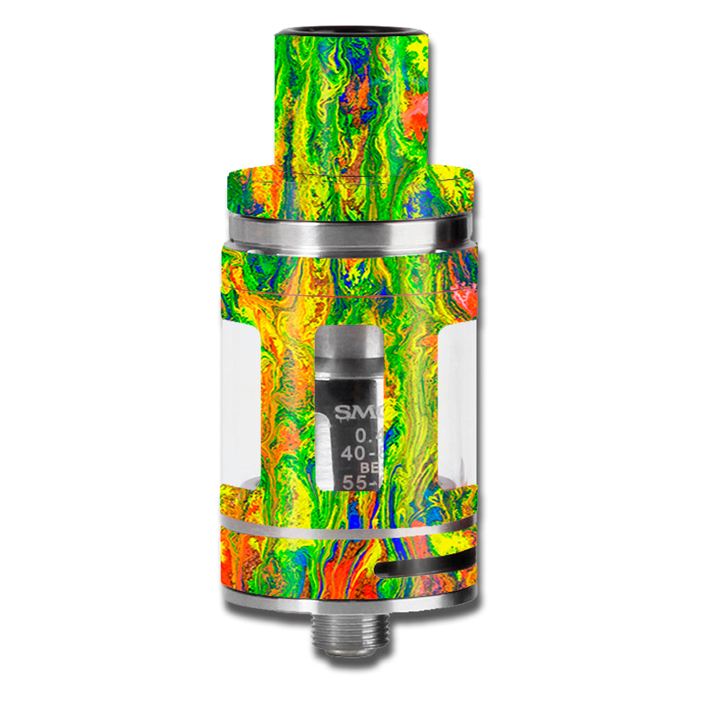  Green Trippy Color Mix Psychedelic Smok TFV8 Micro Baby Beast  Skin