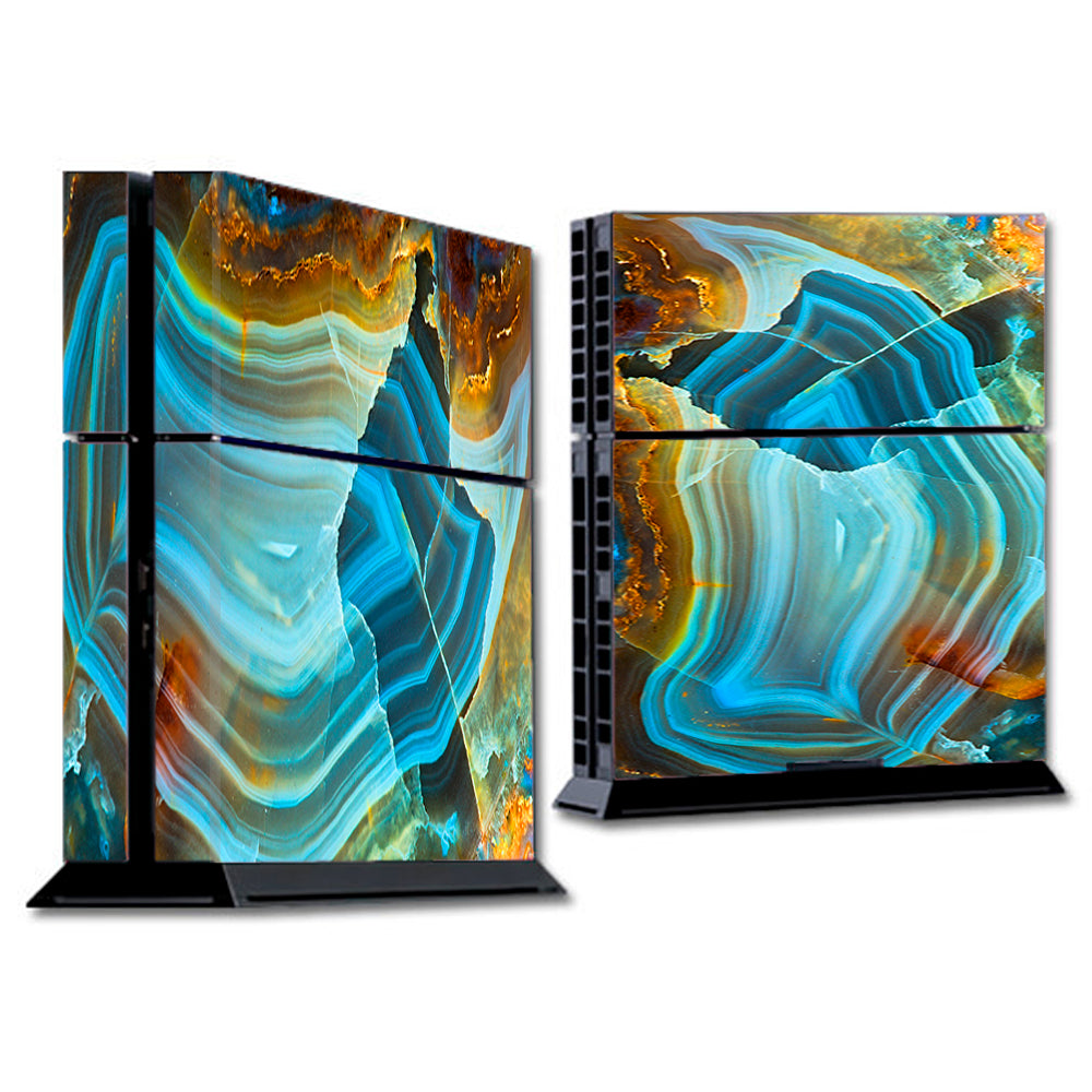  Beautiful Geode Precious Stone Blue Brown Sony Playstation PS4 Skin