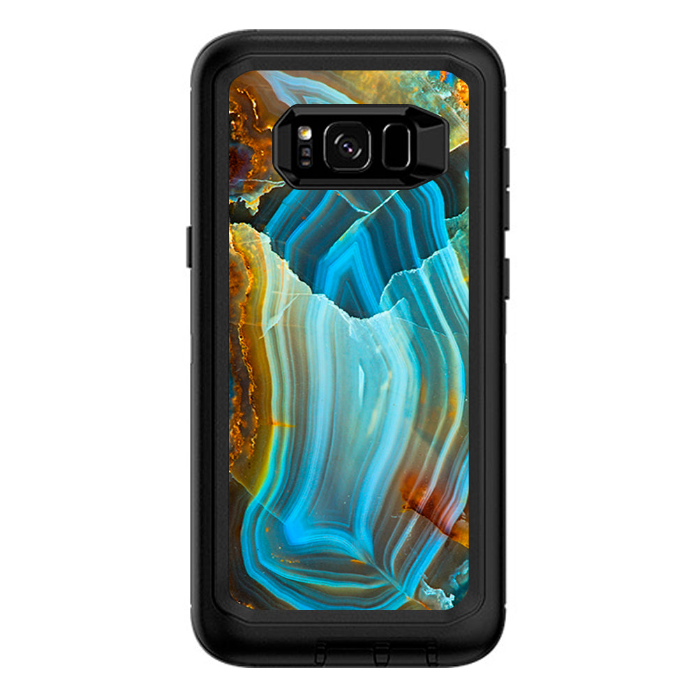  Beautiful Geode Precious Stone Blue Brown Otterbox Defender Samsung Galaxy S8 Plus Skin