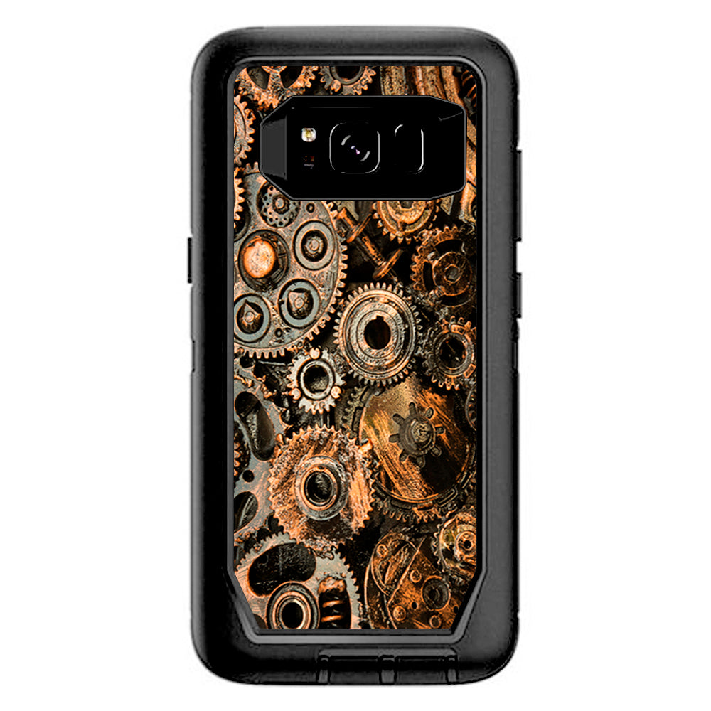  Old Gears Steampunk Patina Otterbox Defender Samsung Galaxy S8 Skin