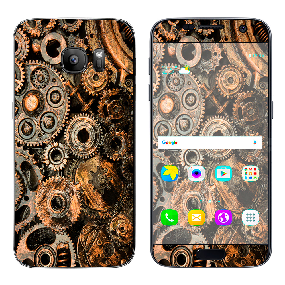  Old Gears Steampunk Patina Samsung Galaxy S7 Skin