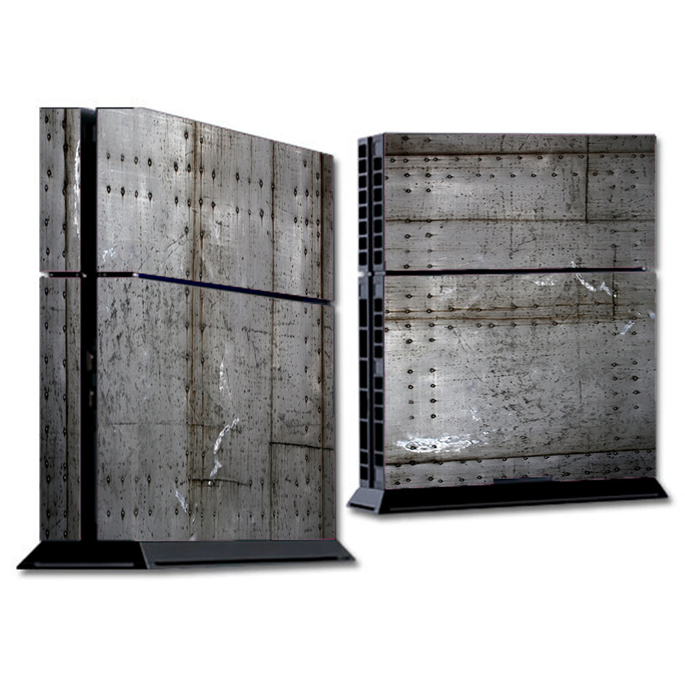  Old Metal Rivets Panels Sony Playstation PS4 Skin
