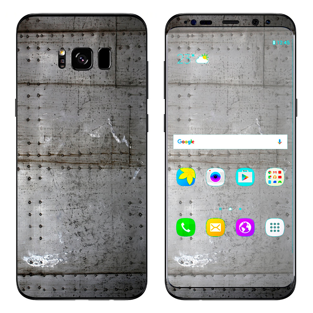  Old Metal Rivets Panels Samsung Galaxy S8 Skin