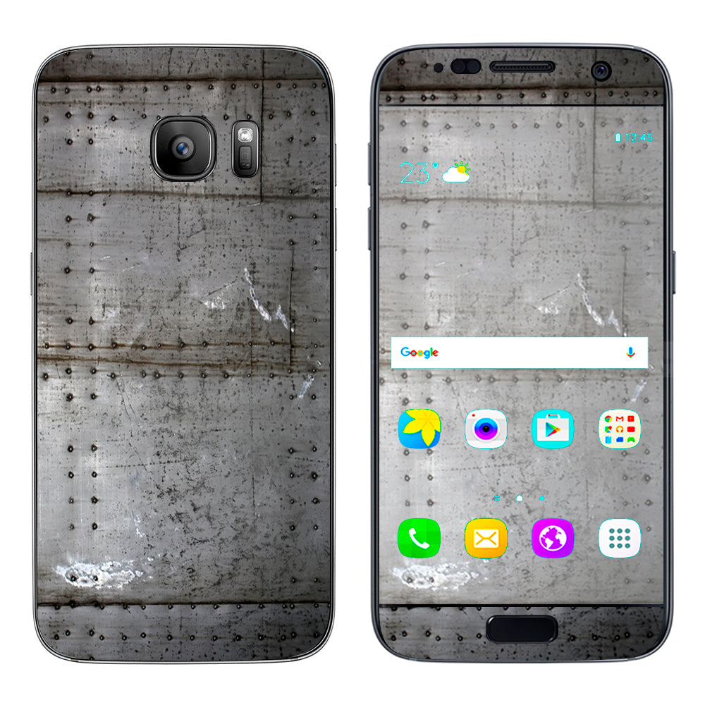  Old Metal Rivets Panels Samsung Galaxy S7 Skin
