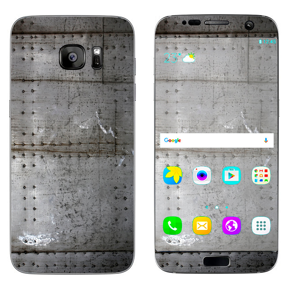  Old Metal Rivets Panels Samsung Galaxy S7 Edge Skin