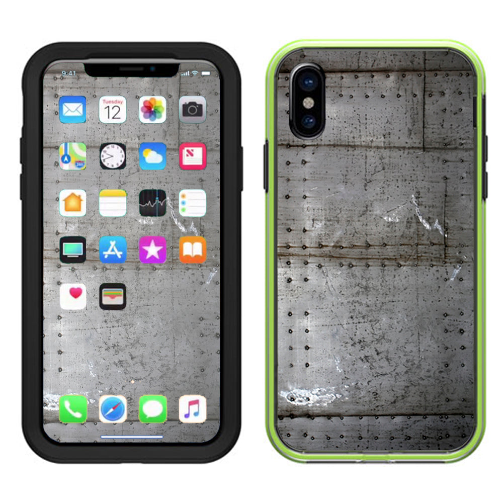  Old Metal Rivets Panels Lifeproof Slam Case iPhone X Skin