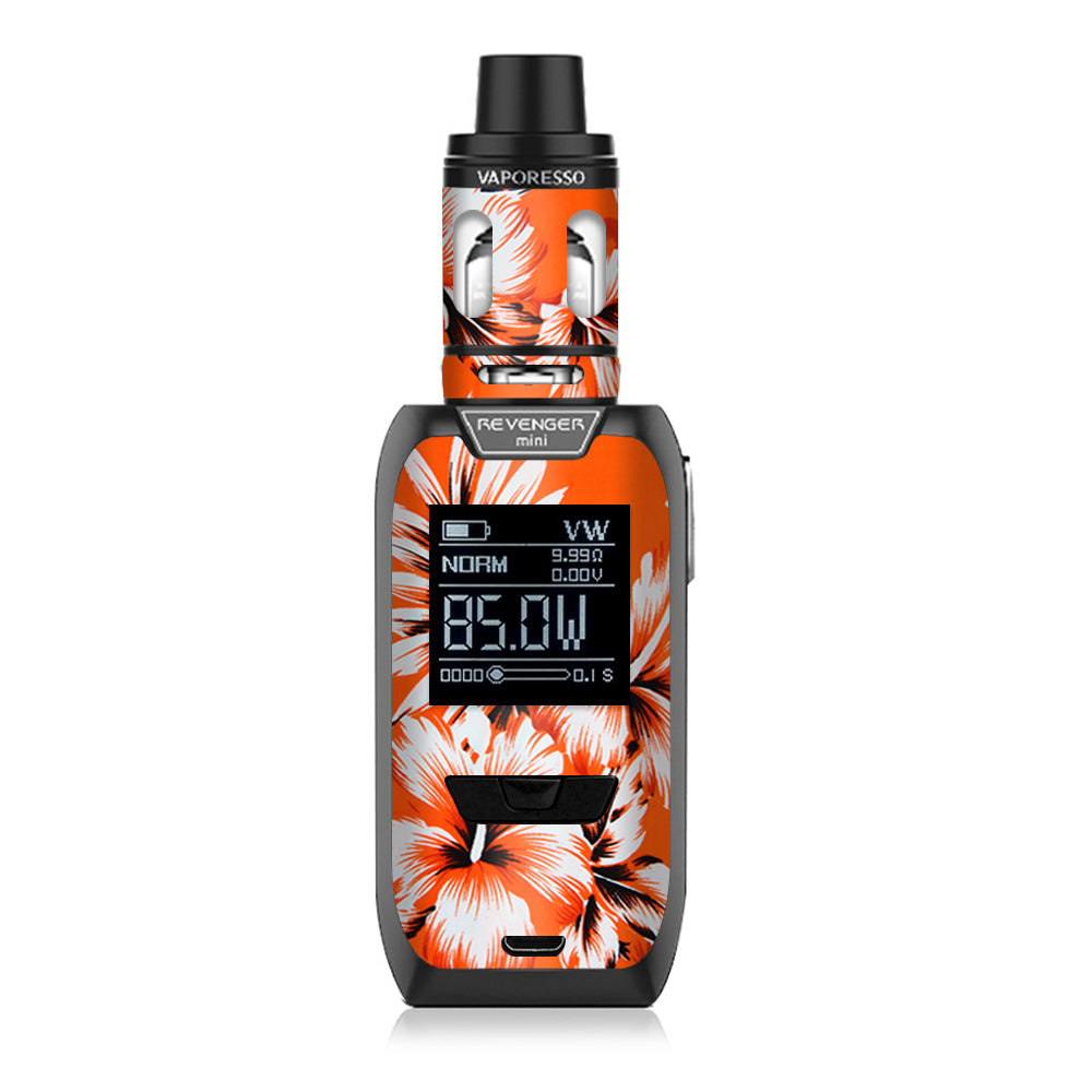  Orange Tropical Hibiscus Flowers Vaporesso Revenger Mini 85w Skin