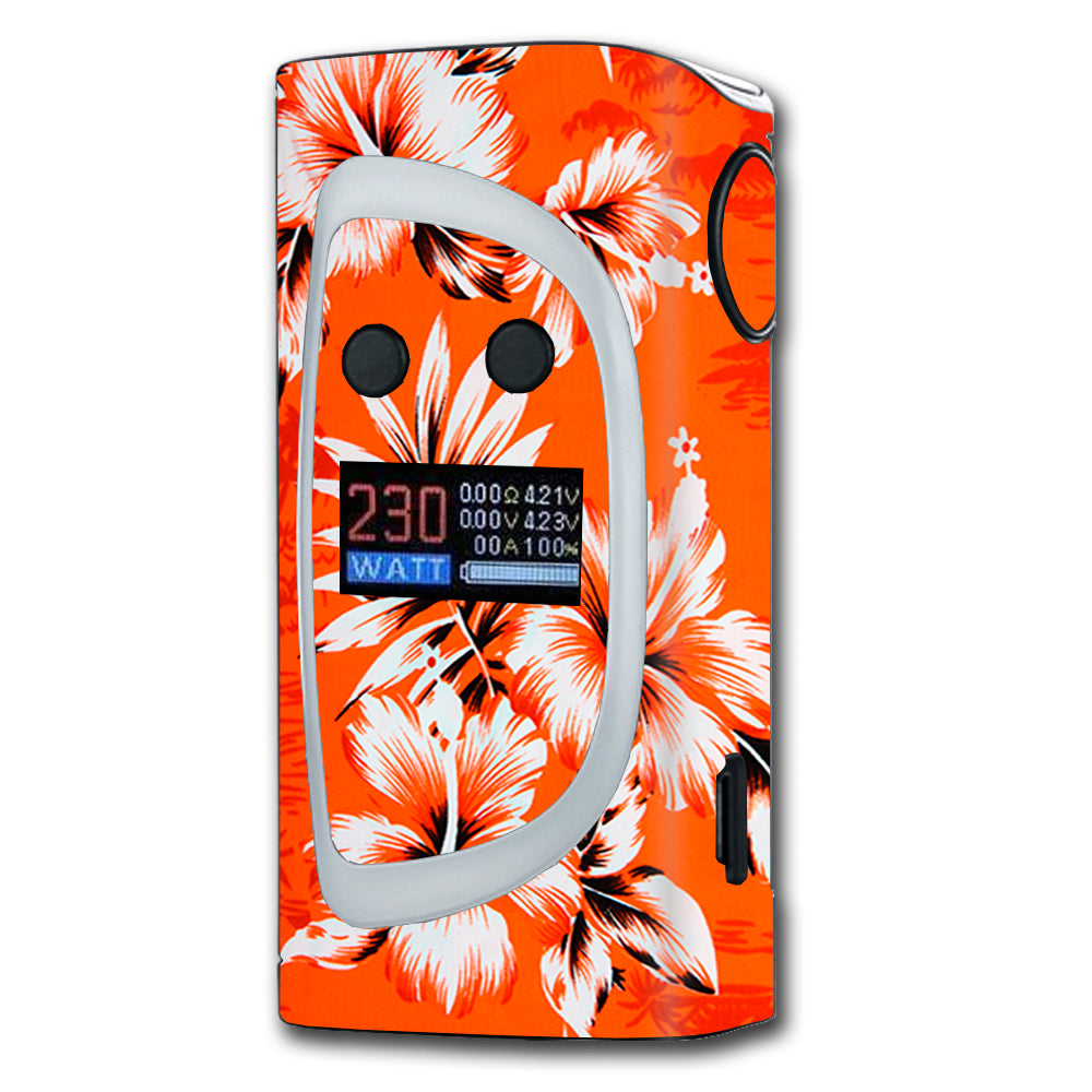  Orange Tropical Hibiscus Flowers Sigelei Kaos Spectrum 230w Skin