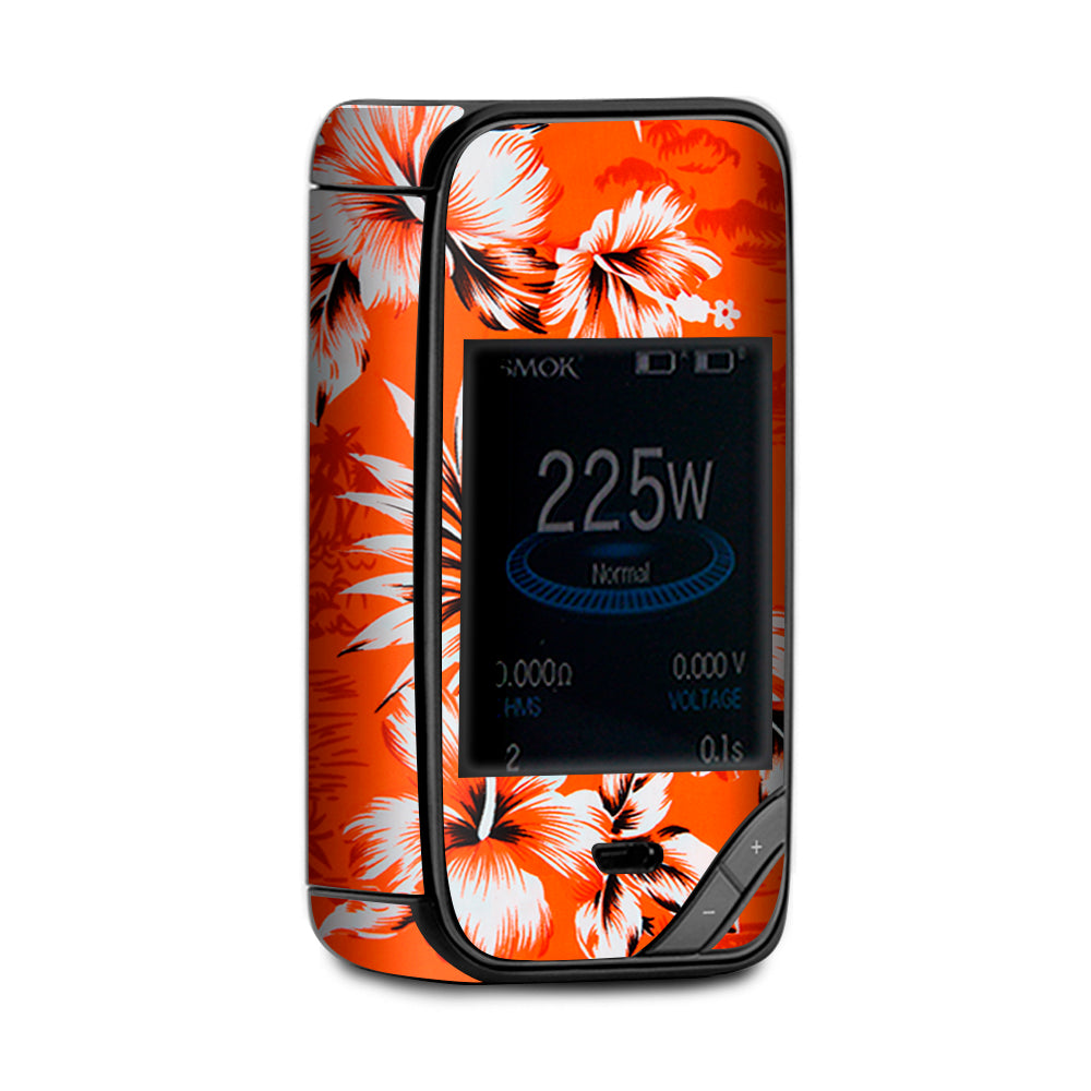  Orange Tropical Hibiscus Flowers X-Priv Smok Skin