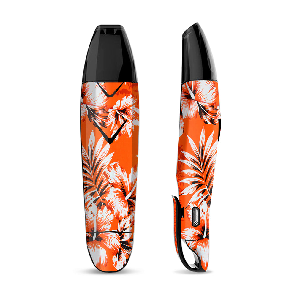 Skin Decal for Suorin Vagon  Vape / Orange Tropical Hibiscus Flowers