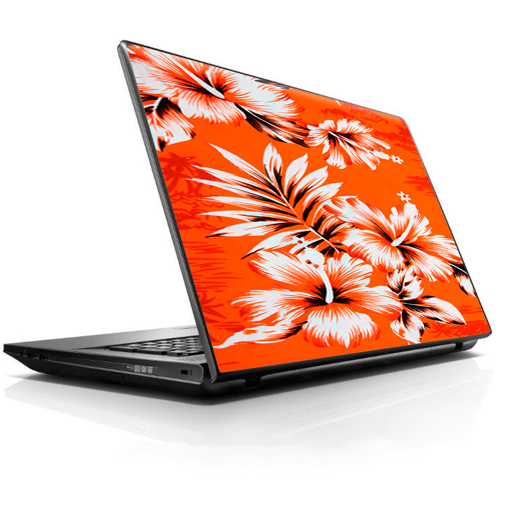  Orange Tropical Hibiscus Flowers HP Dell Compaq Mac Asus Acer 13 to 16 inch Skin