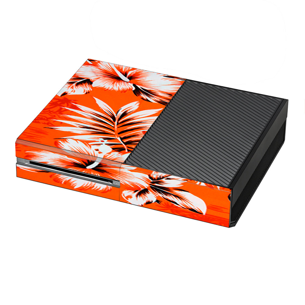  Orange Tropical Hibiscus Flowers Microsoft Xbox One Skin
