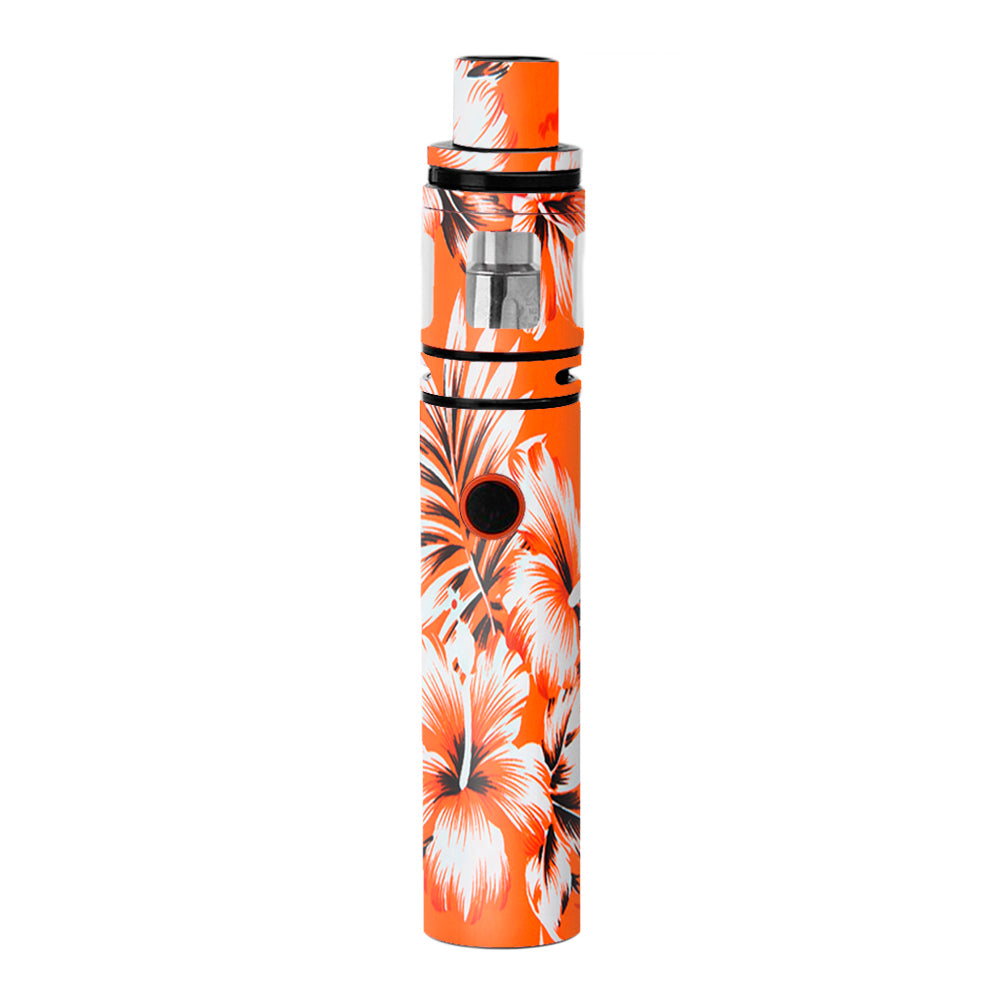  Orange Tropical Hibiscus Flowers Smok Stick V8 Skin