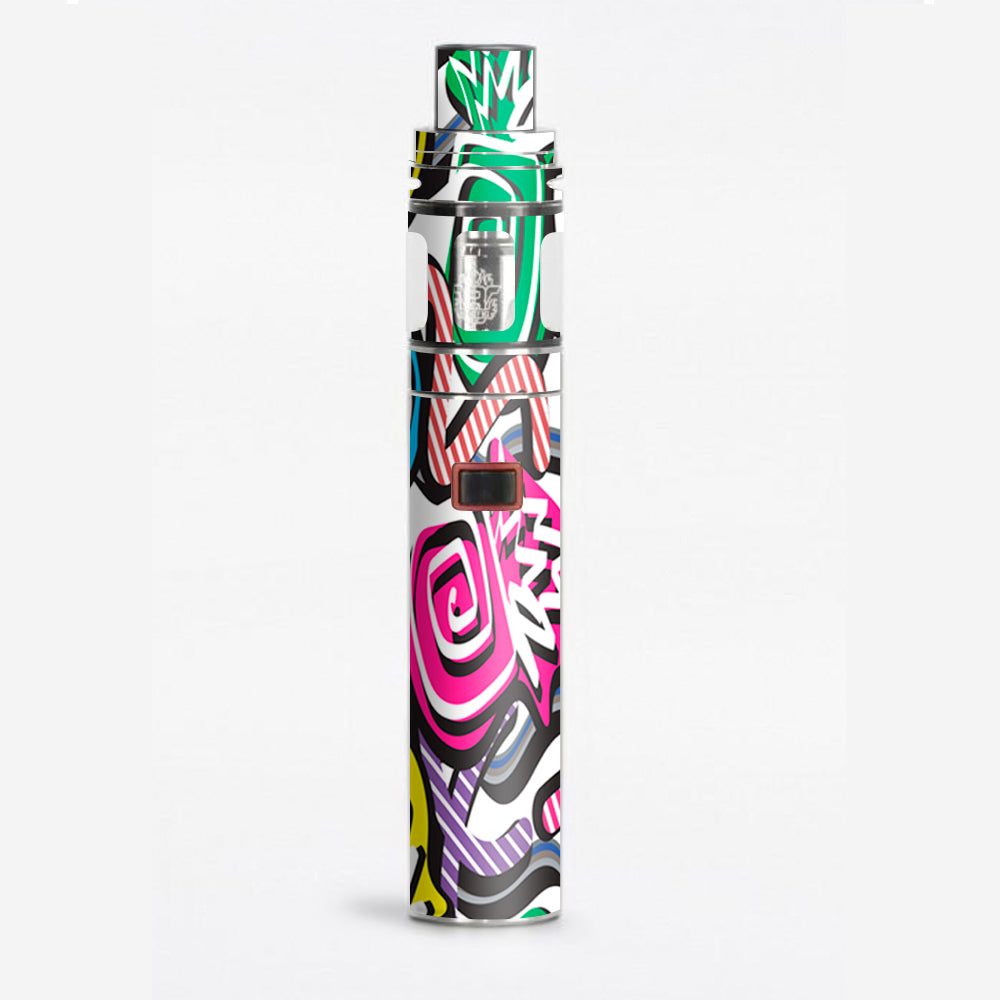  Squiggles Swirls Pop Art Smok Stick X8 Skin