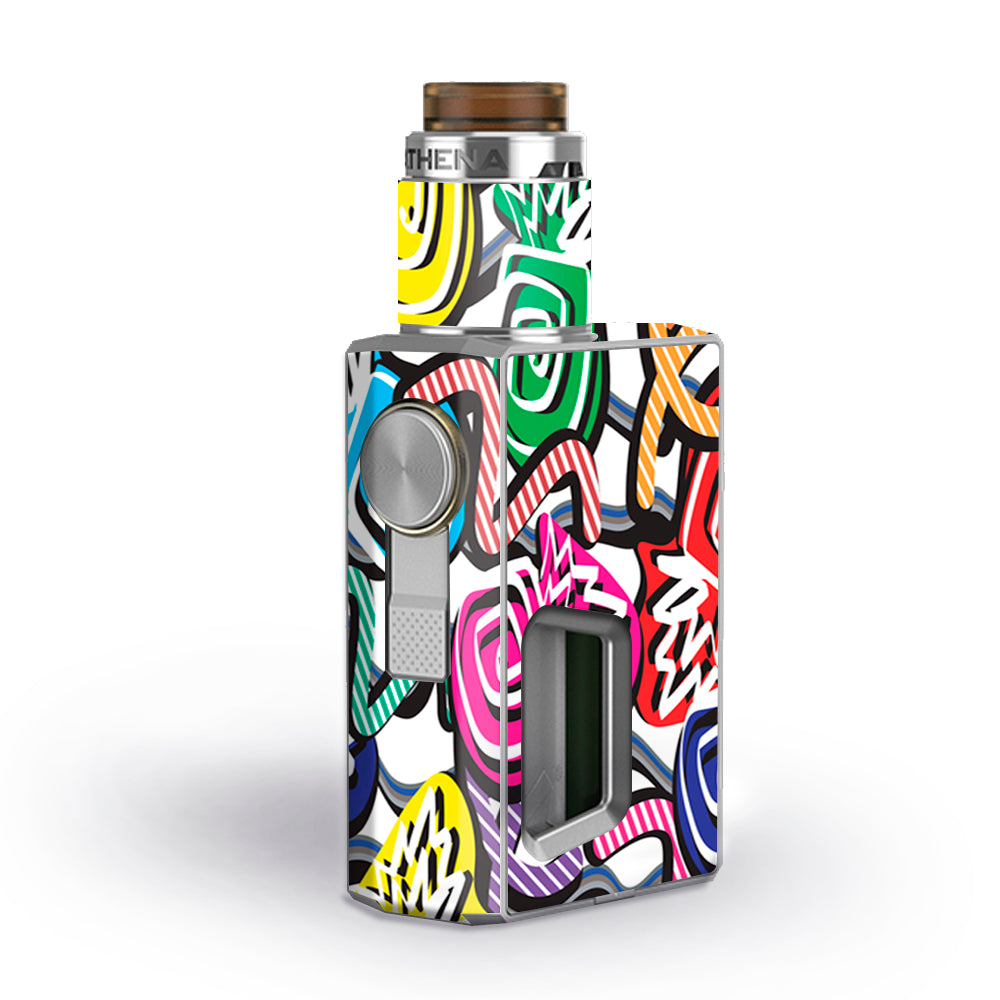  Squiggles Swirls Pop Art Geekvape Athena Squonk Skin