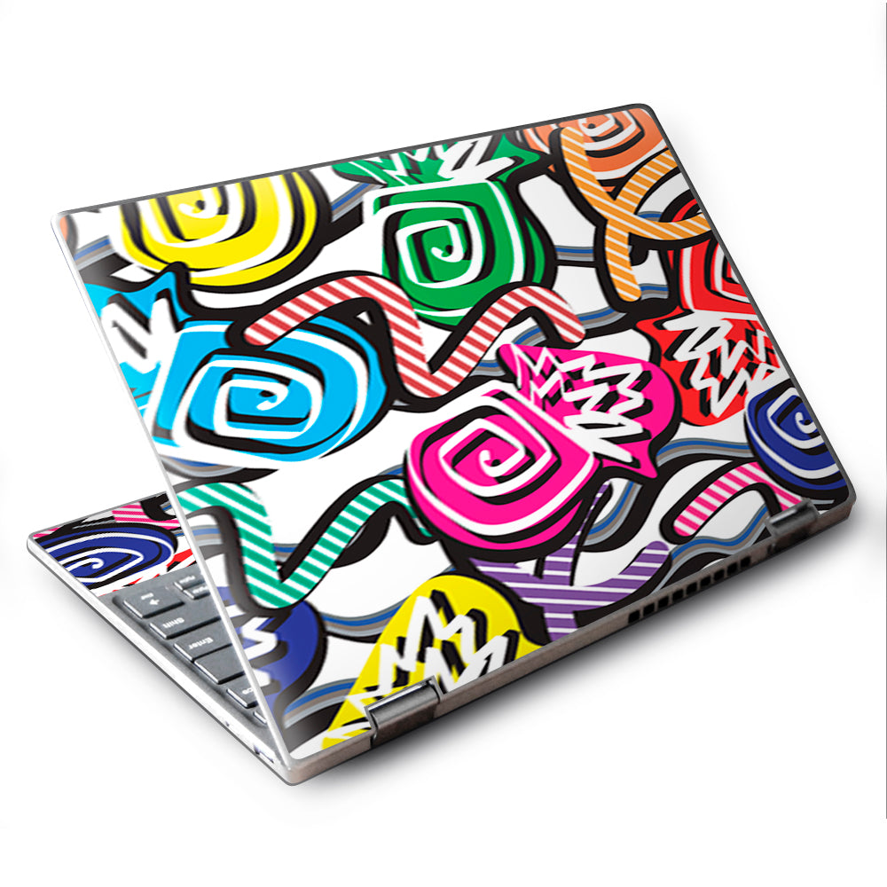  Squiggles Swirls Pop Art Lenovo Yoga 710 11.6" Skin