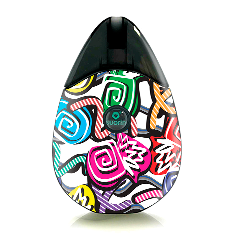  Squiggles Swirls Pop Art Suorin Drop Skin