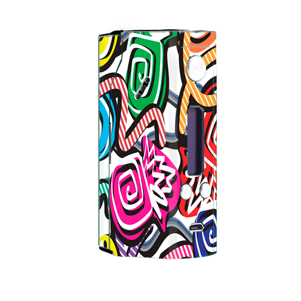  Squiggles Swirls Pop Art Wismec Reuleaux RX200 Skin