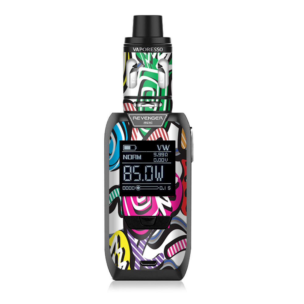  Squiggles Swirls Pop Art Vaporesso Revenger Mini 85w Skin