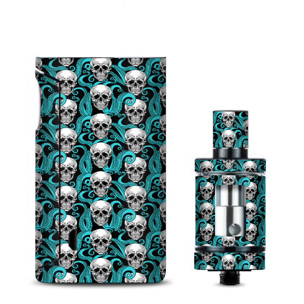  Skull Octopus Teal Black Vaporesso Drizzle Fit Skin