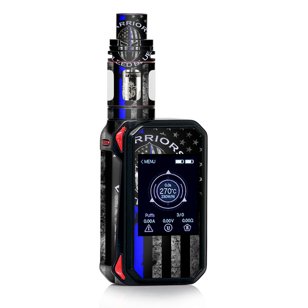 Skin Decal for Smok G-Priv 2 Mod Vape / warriors bleed blue spartan line flag itsaskin.com Skin Decal for Smok G-Priv 2 Mod Vape / warriors bleed blue spartan line flag itsaskin.com