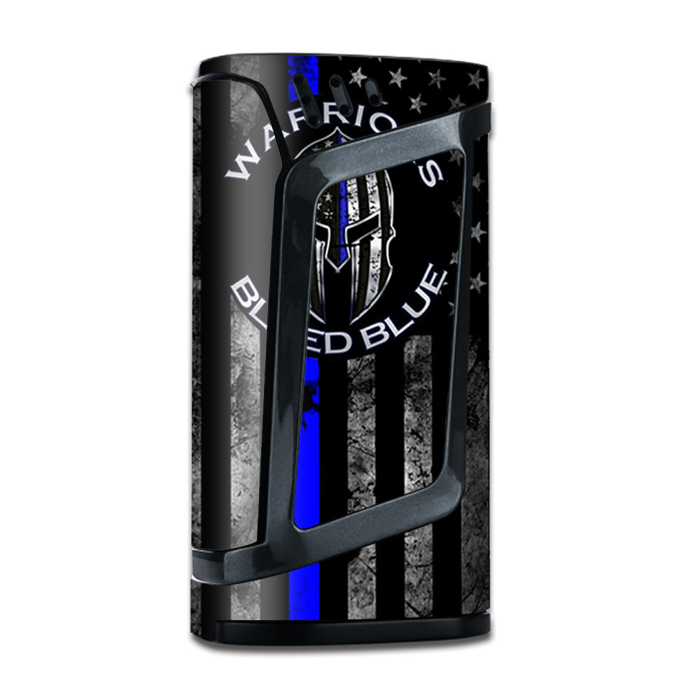  Warriors Bleed Blue Spartan Line Flag Smok Alien Skin