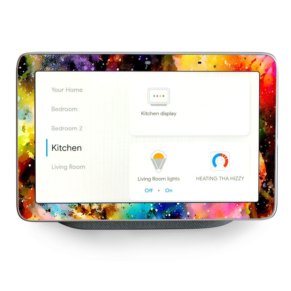 Paint Galaxy Abstract Multi Color Google Home Hub Skin