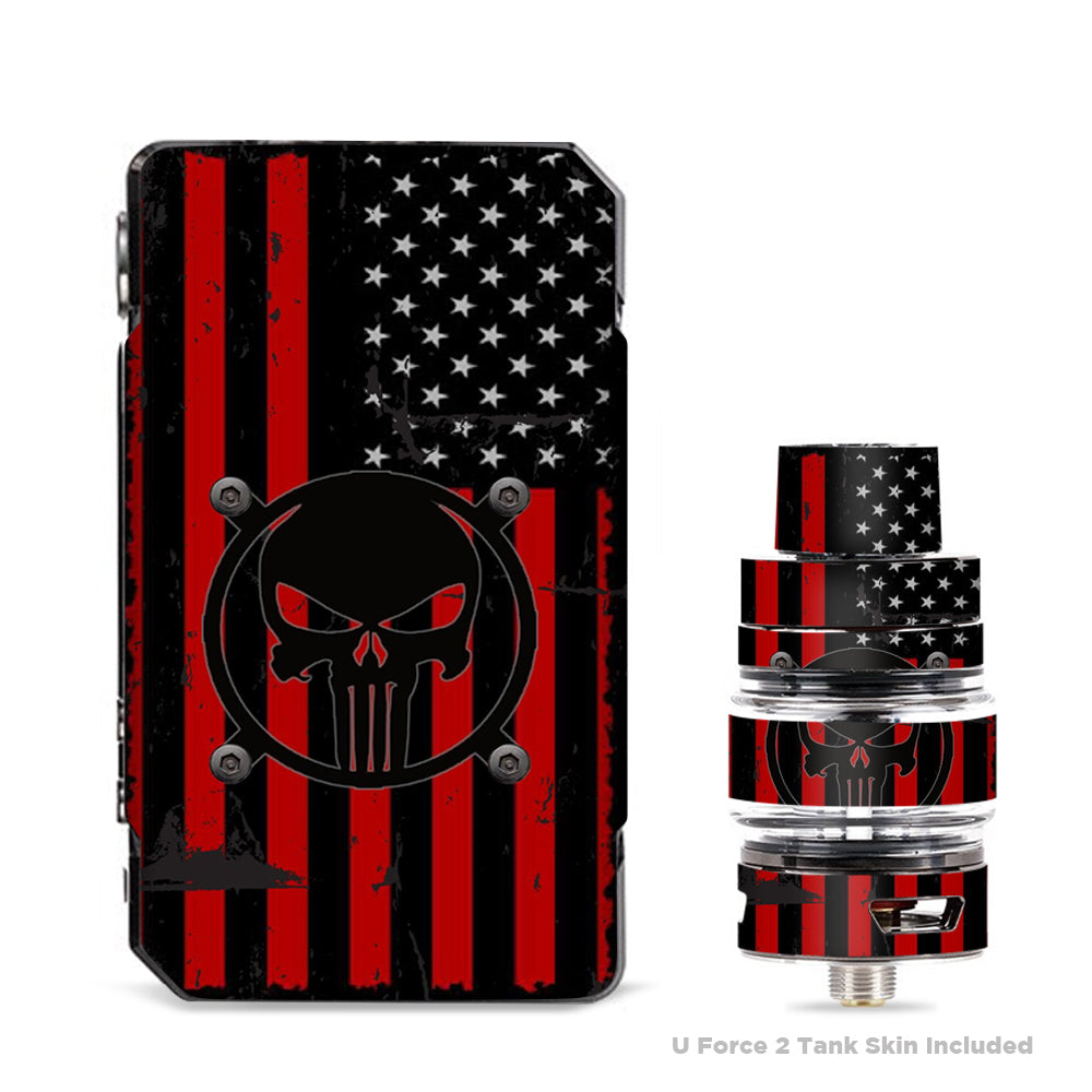 Skin Decals for VooPoo Drag 2 Kit / Red american flag black punish Badge –  itsaskin.com