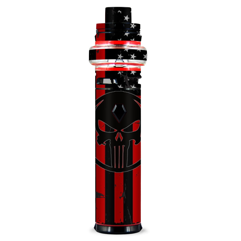  Red American Flag Black Punish Badge Smok stick V9 Max Skin