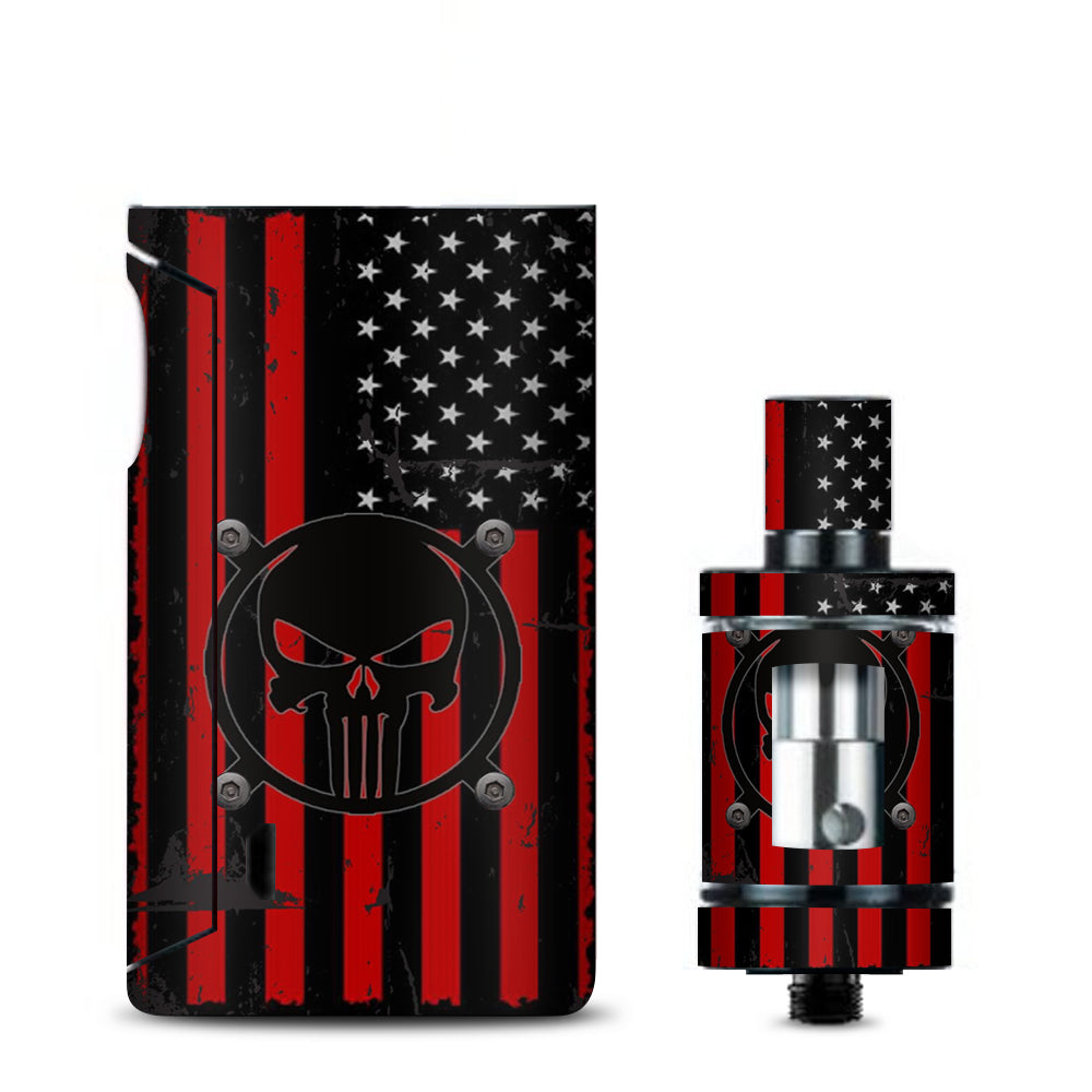  Red American Flag Black Punish Badge Vaporesso Drizzle Fit Skin
