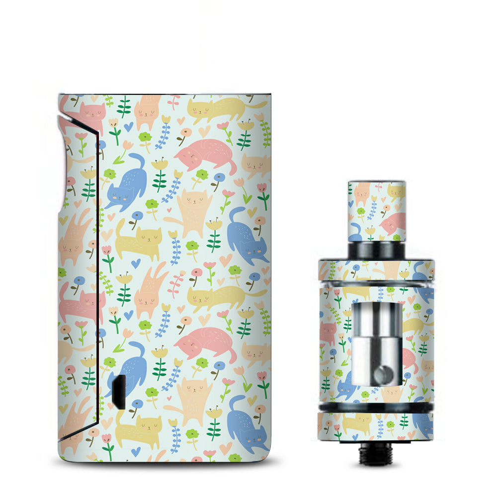  Cats Kittens Playful Flowers Vaporesso Drizzle Fit Skin