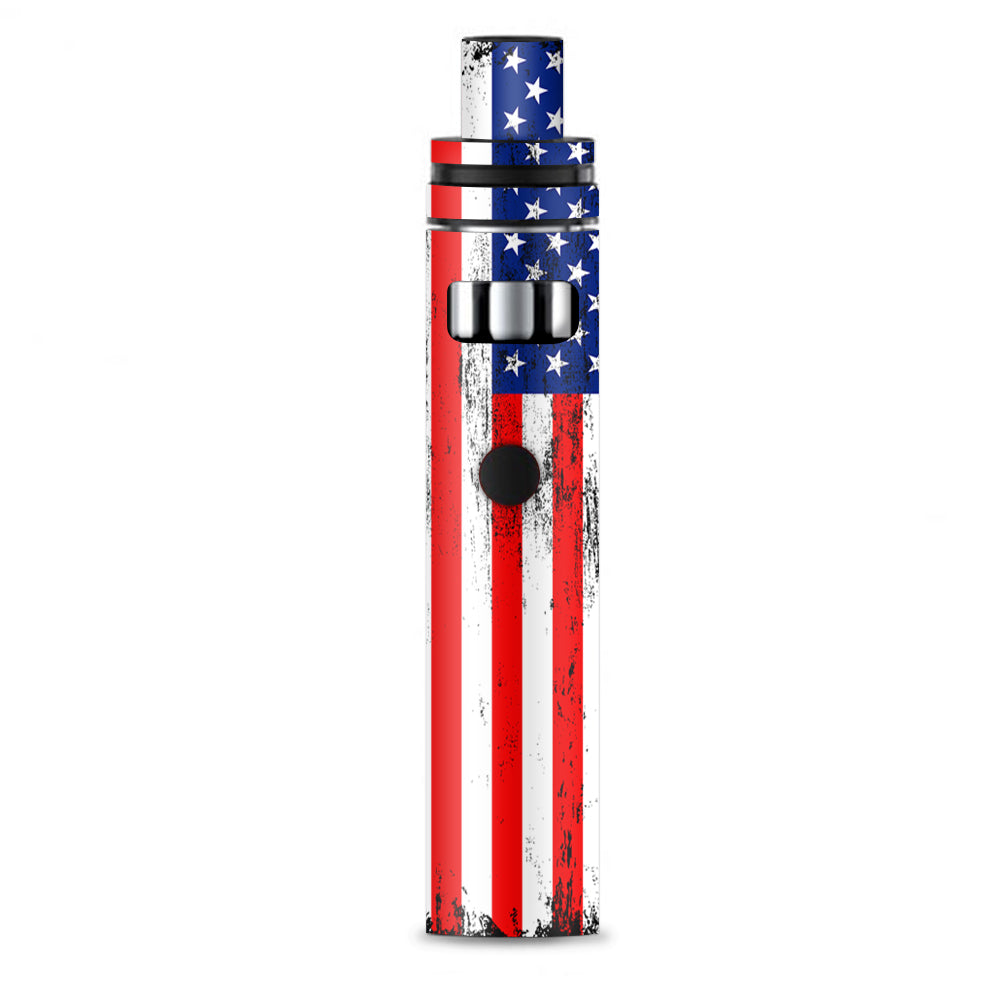  American Flag Distressed Red White Blue Smok Stick AIO Skin