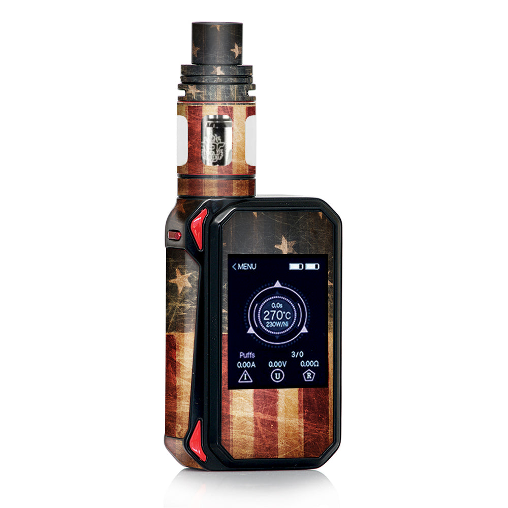 Skin Decal for Smok G-Priv 2 Mod Vape / vintage american flag distressed red  white blue – itsaskin.com