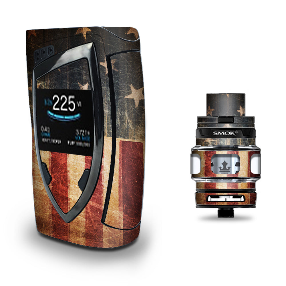 Vintage American Flag Distressed Red White Blue Smok Devilkin kit Skin Vintage American Flag Distressed Red White Blue Smok Devilkin kit Skin