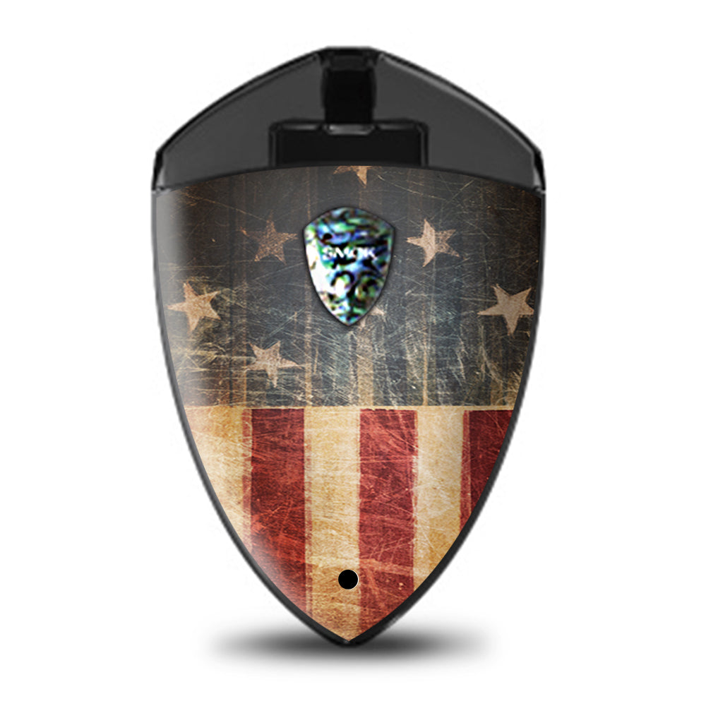 Vintage American Flag Distressed Red White Blue Smok Rolo Badge Skin Vintage American Flag Distressed Red White Blue Smok Rolo Badge Skin