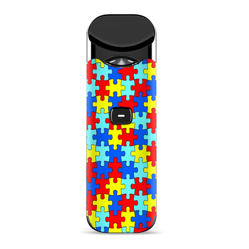  Colorful Puzzle Pieces Autism Smok Nord Skin