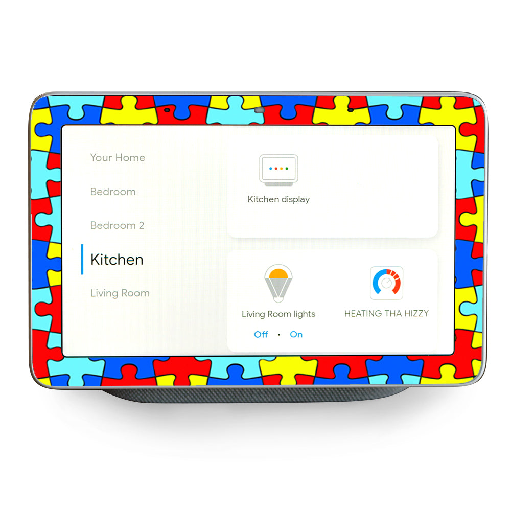 Colorful Puzzle Pieces Autism  Google Home Hub Skin