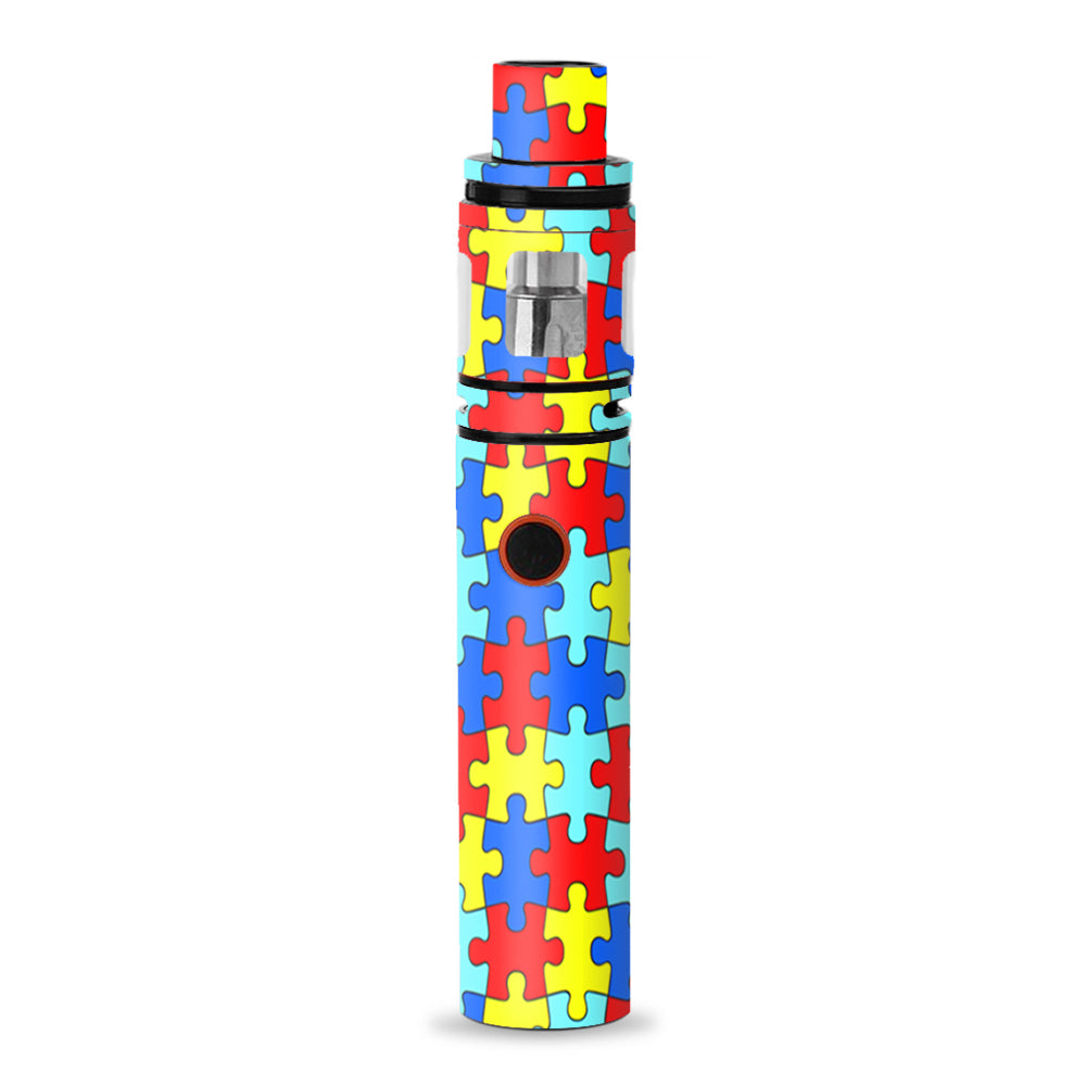  Colorful Puzzle Pieces Autism Smok Stick V8 Skin