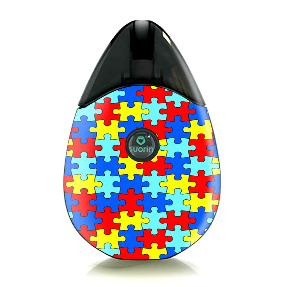  Colorful Puzzle Pieces Autism Suorin Drop Skin