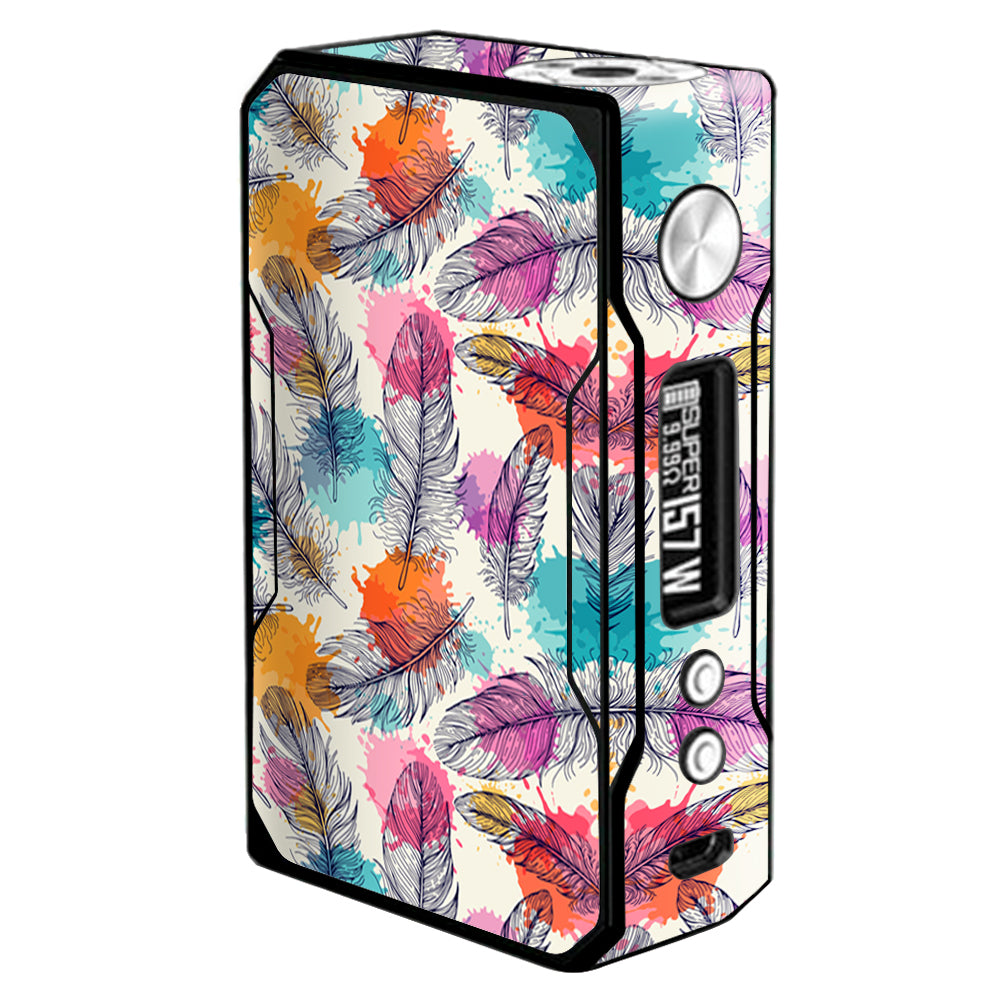  Feathers Colorful Watercolor Bird VooPoo  Drag Skin