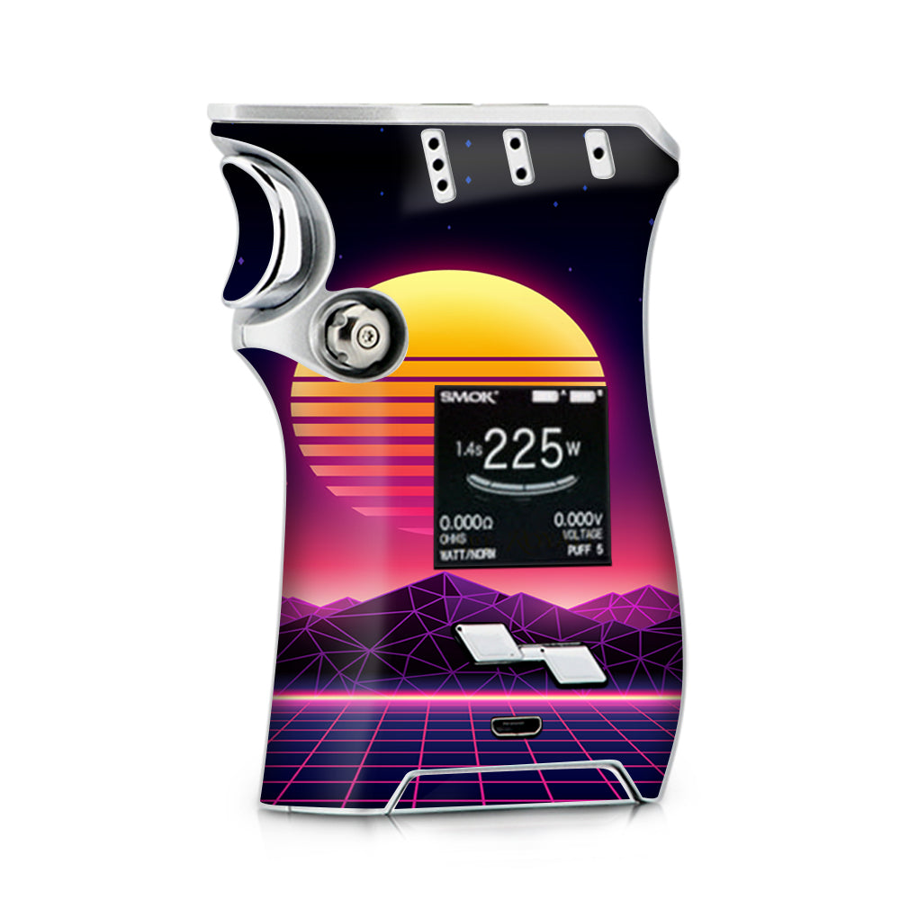 Skin Decal for Smok Mag & Tank Vape / 80s techno sunset itsaskin.com Skin Decal for Smok Mag & Tank Vape / 80s techno sunset itsaskin.com