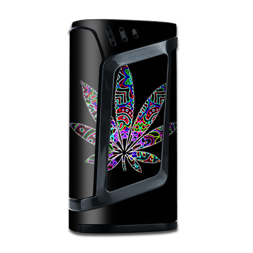  Pot Leaf Marijuana Colorful Retro Smok Alien Skin