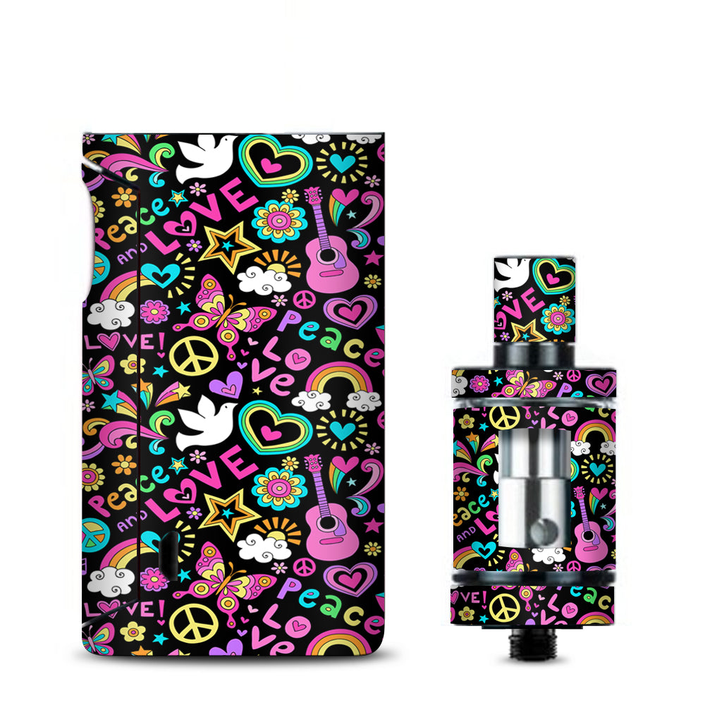  Peace And  Love Guitar Rainbow Vaporesso Drizzle Fit Skin