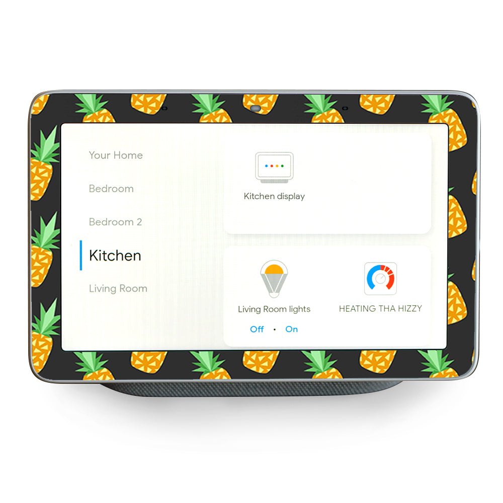 Pineapples Dark Background Google Home Hub Skin